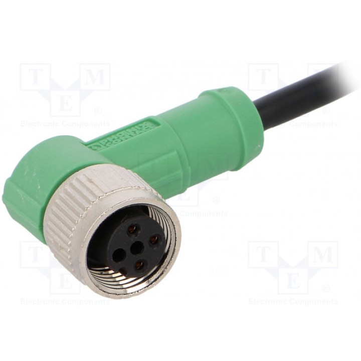 Соединительный кабель M12 PIN 3 угловой PHOENIX CONTACT SAC-3P-3,0-PVCM12FR (1414553)