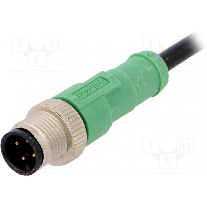 Соединительный кабель M12 PIN 4 прямой PHOENIX CONTACT SAC-4P-M12MS1,5-PVC (1415585)