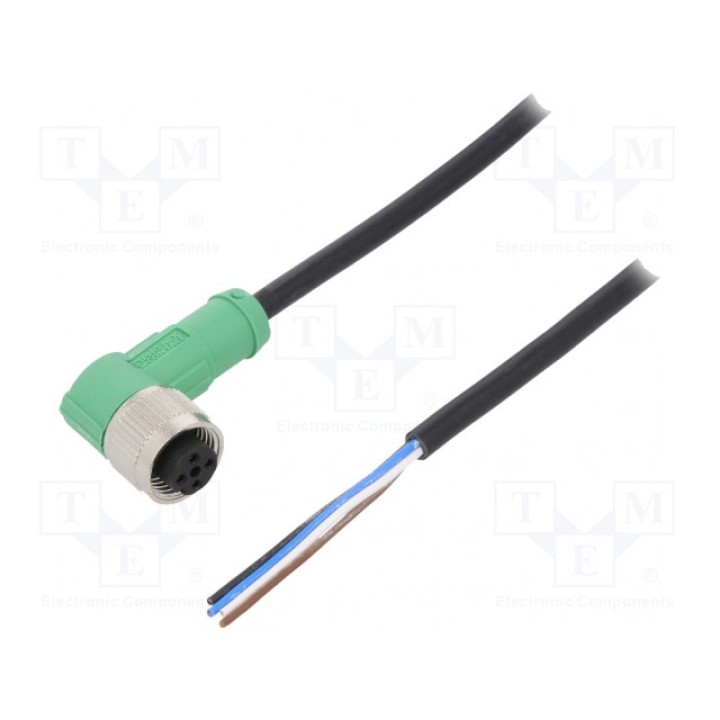 Соединительный кабель M12 PIN 4 угловой PHOENIX CONTACT SAC-4P-10,0-PVCM12FR (1415608)