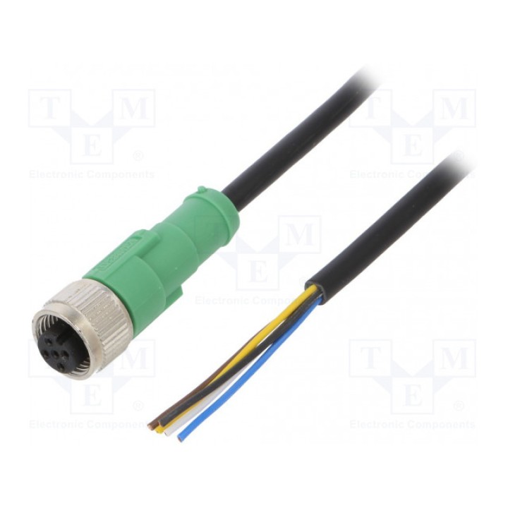 Соединительный кабель M12 PIN 5 прямой PHOENIX CONTACT SAC-5P-10,0-PVCM12FS (1415685)