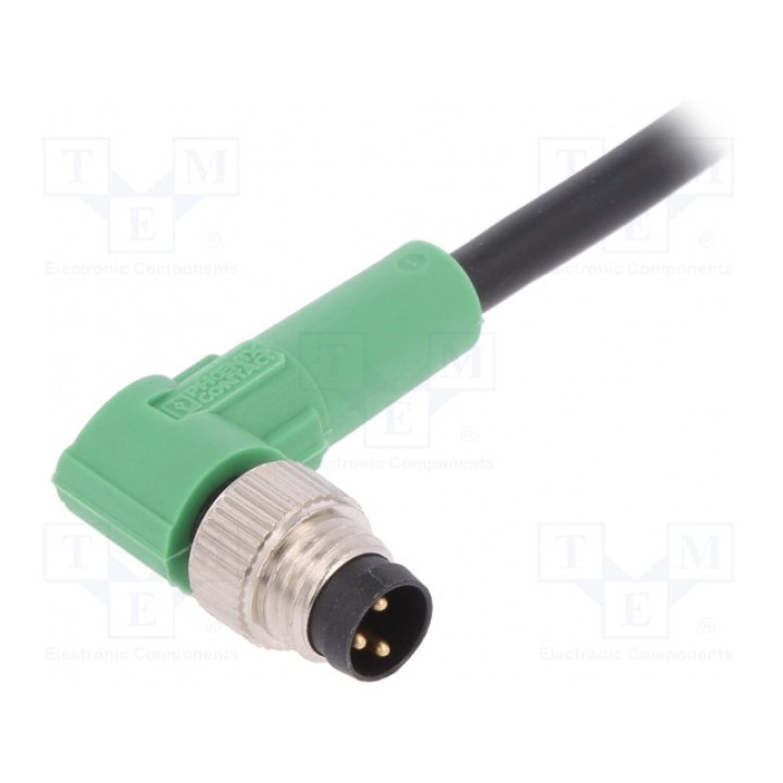 Соединительный кабель M8 PIN 3 угловой PHOENIX CONTACT SAC-3P-M8MR3,0-PVC (1415866)