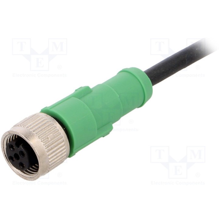 Соединительный кабель M12 PIN 4 прямой PHOENIX CONTACT SAC-4P-3,0-PURM12FS (1668111)