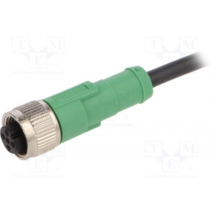 Соединительный кабель M12 PIN 5 прямой PHOENIX CONTACT SAC-5P-1,5-PURM12FS (1669822)
