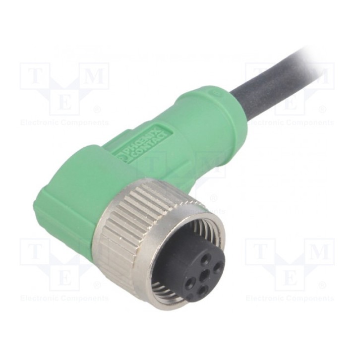 Соединительный кабель M12 PIN 4 угловой PHOENIX CONTACT SAC-4P-10,0-PURM12FR (1681389)