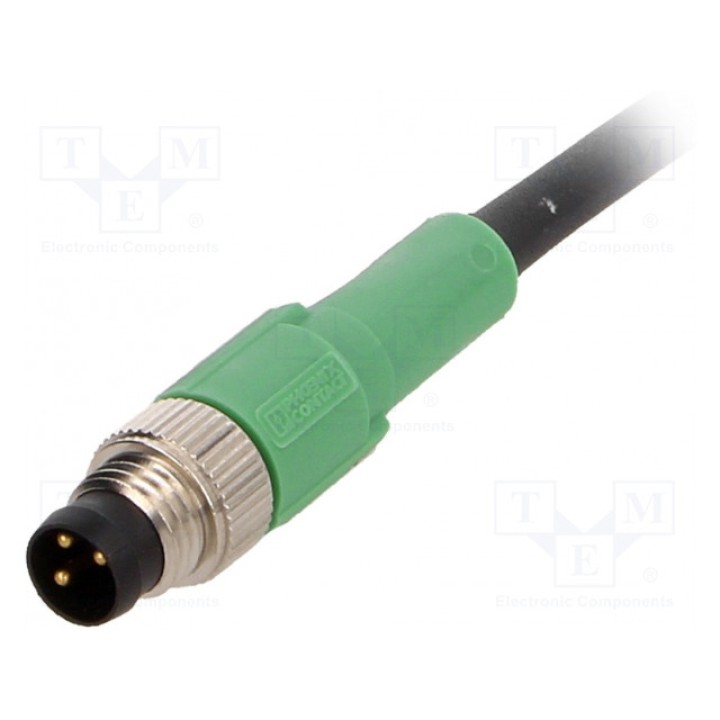 Соединительный кабель M8 PIN 3 прямой PHOENIX CONTACT SAC-3P-M8MS3,0-PUR (1681677)