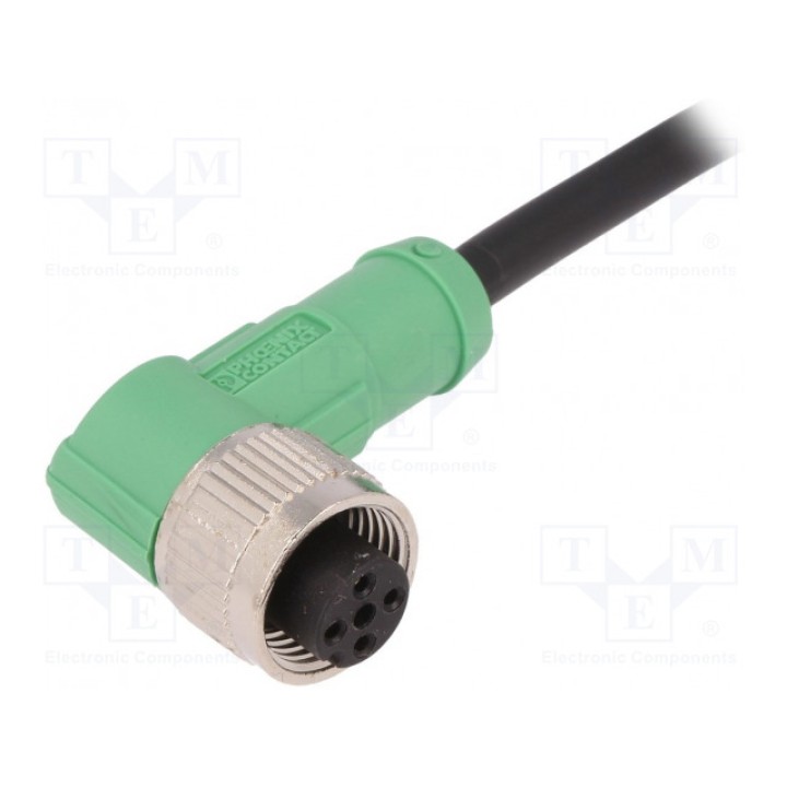 Соединительный кабель M12 PIN 4 угловой PHOENIX CONTACT SAC-4P-5,0-PVCM12FR (1693539)