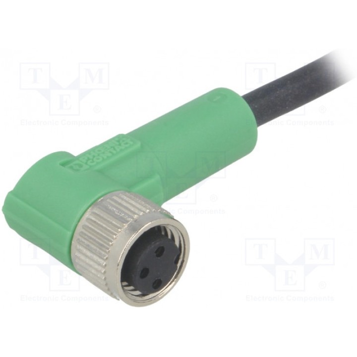 Соединительный кабель M8 PIN 3 угловой PHOENIX CONTACT SAC-3P-10,0-PURM8FR (1694169)