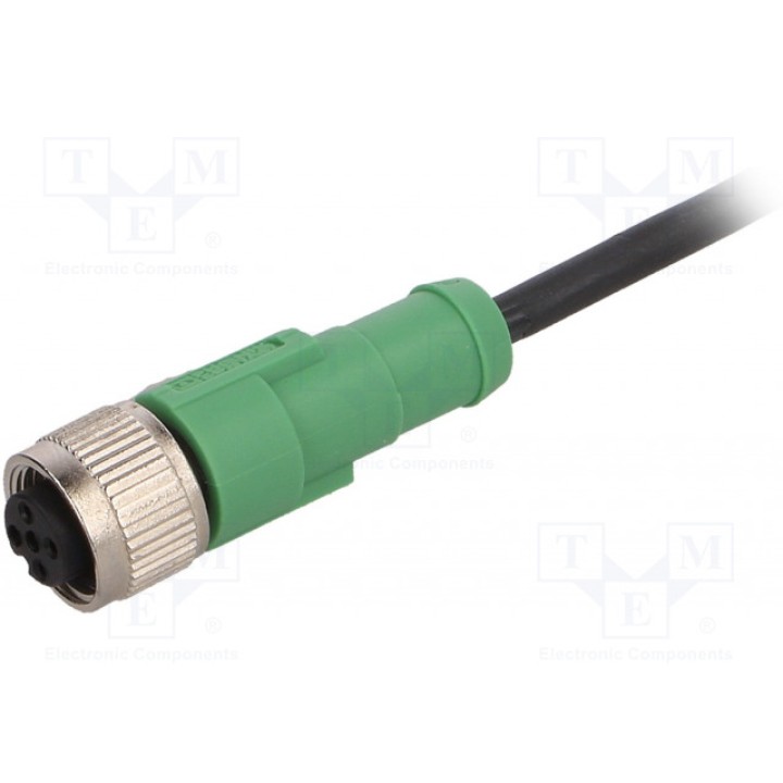 Соединительный кабель M12 PIN 3 прямой PHOENIX CONTACT SAC-3P-1,5-PURM12FS (1694486)