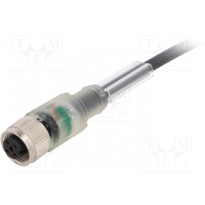 Соединительный кабель M12 PIN 4 прямой PHOENIX CONTACT SAC-4P-1,5-PURM12FS-2L (1694800)