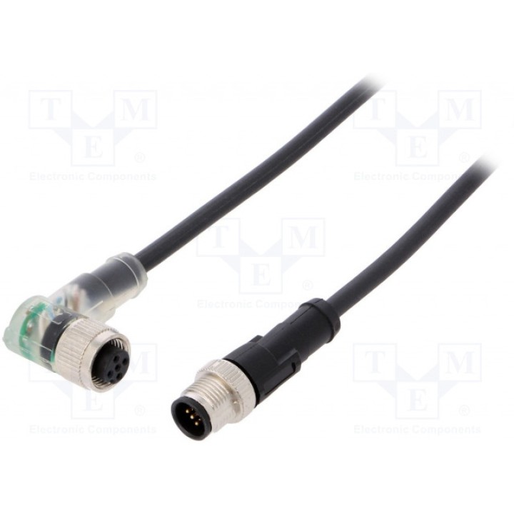 Соединительный кабель M12 PIN 5 2м LAPP KABEL AB-C5-M12MS-2,0PUR-M12FA-3L (22260070)