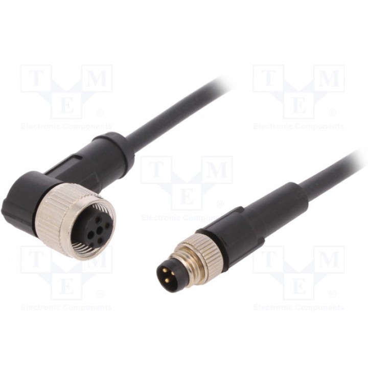 Соединительный кабель M12M8 PIN 3 1м LAPP KABEL AB-C3-M8MS-1,0PUR-M12FA (22260247)