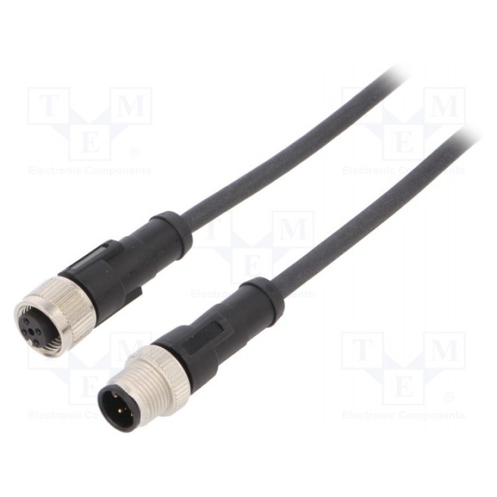 Соединительный кабель M12 PIN 4 1м LAPP KABEL AB-C4-M12MS-1,0PUR-M12FS (22260330)