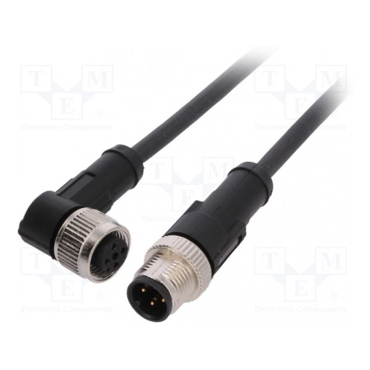 Соединительный кабель M12 PIN 4 1м LAPP KABEL AB-C4-M12MS-1,0PUR-M12FA (22260334)