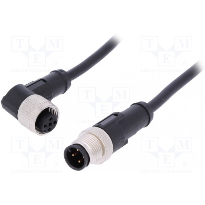 Соединительный кабель M12 PIN 4 5м LAPP KABEL AB-C4-M12MS-5,0PVC-M12FA (22260705)