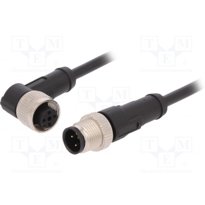 Соединительный кабель M12 PIN 4 2м LAPP KABEL AB-C4-M12MS-2,0PVC-M12FA (22260832)