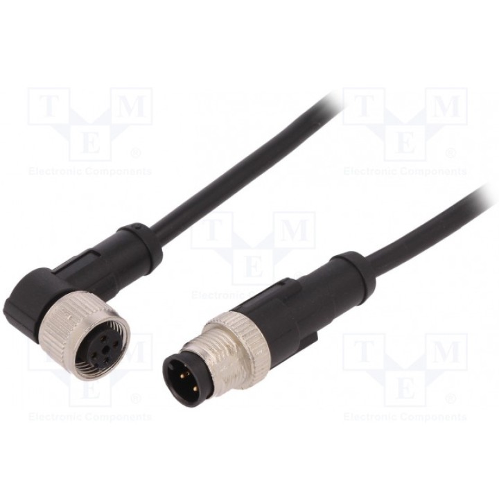 Соединительный кабель M12 PIN 4 10м LAPP KABEL AB-C4-M12MS-10,0PVC-M12FA (22260833)