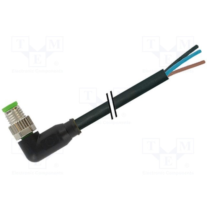 Соединительный кабель M8 PIN 3 прямой 3м MURR ELEKTRONIK 7000-08001-6100300 (7000-08001-6100300)