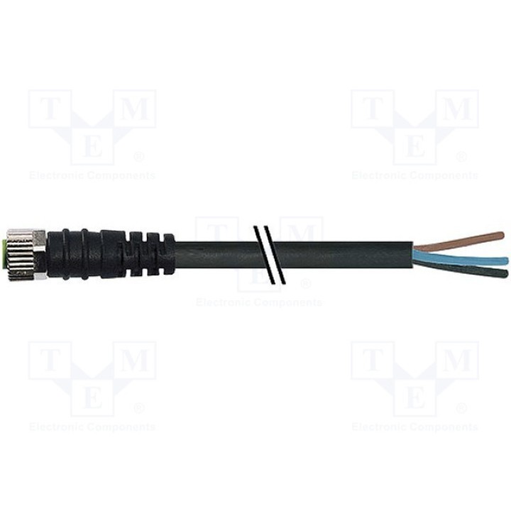 Соединительный кабель M8 PIN 3 прямой 3м MURR ELEKTRONIK 7000-08041-6100300 (7000-08041-6100300)