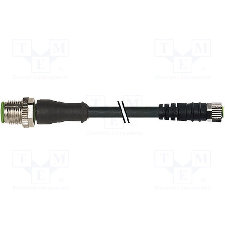 Соединительный кабель M12M8 PIN 3 2м MURR ELEKTRONIK 7000-40561-6200200 (7000-40561-6200200)