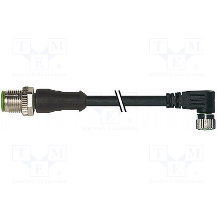 Соединительный кабель M12M8 PIN 4 2м MURR ELEKTRONIK 7000-40621-6210200 (7000-40621-6210200)