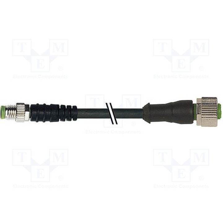 Соединительный кабель M12M8 PIN 4 2м MURR ELEKTRONIK 7000-88251-6210200 (7000-88251-6210200)