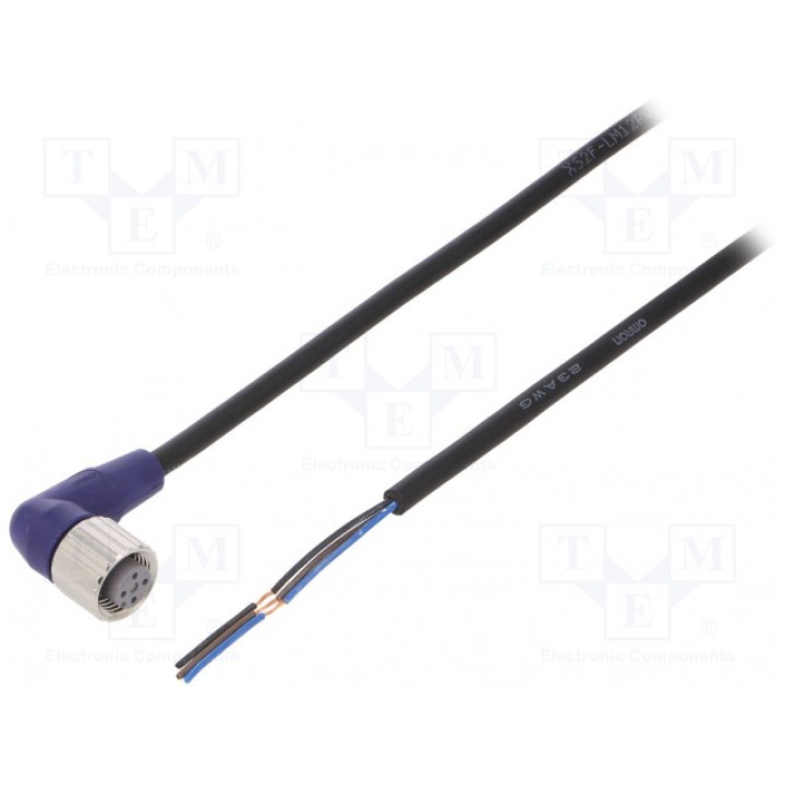 Соединительный кабель M12 PIN 3 угловой OMRON XS2F-LM12PVC3A2M (XS2FLM12PVC3A2M)