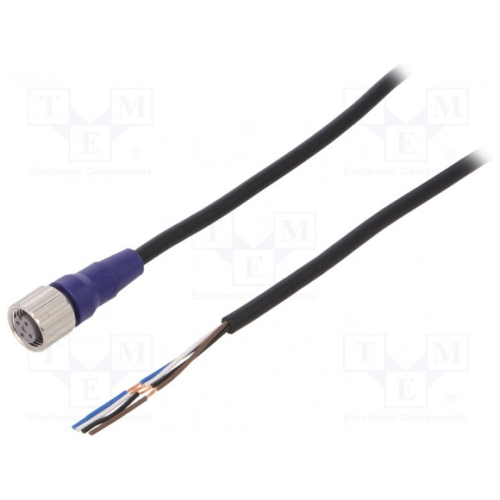 Соединительный кабель M12 PIN 4 прямой OMRON XS2F-LM12PVC4S5M (XS2FLM12PVC4S5M)