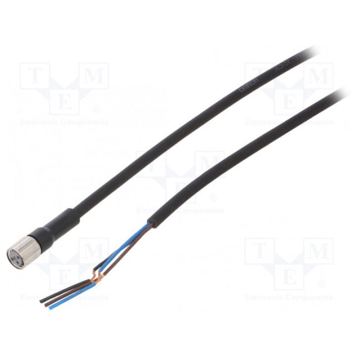 Соединительный кабель M8 PIN 3 прямой OMRON XS3F-M8PUR3S2M (XS3FM8PUR3S2M)