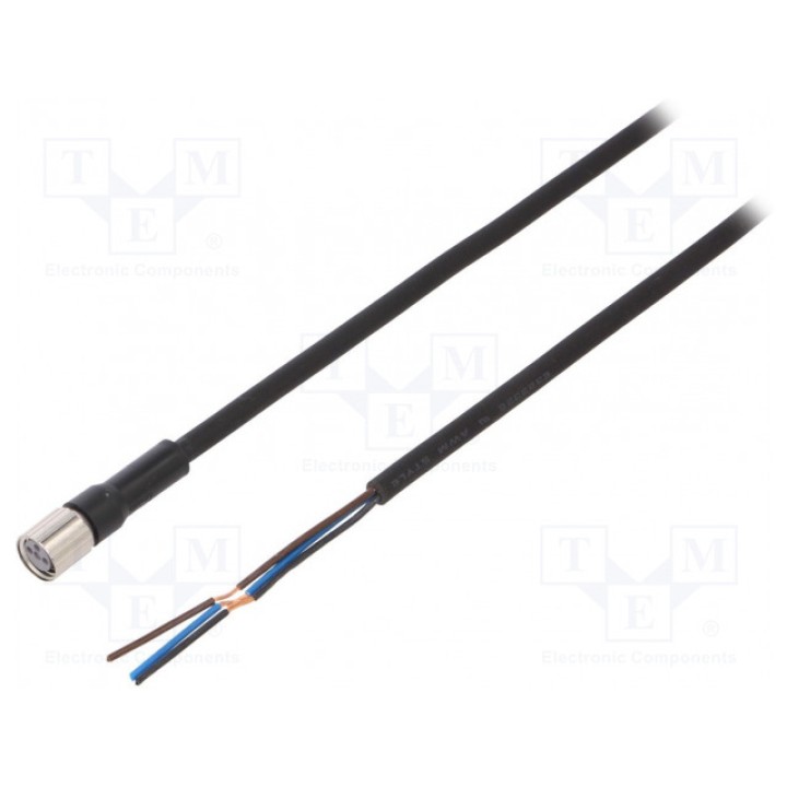 Соединительный кабель M8 PIN 3 прямой OMRON XS3F-M8PUR3S5M (XS3FM8PUR3S5M)