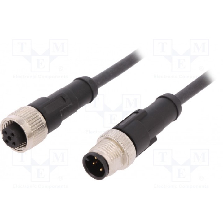 Соединительный кабель M12 PIN 4 2м LAPP KABEL AB-C4-M12MS-2,0PUR-M12FS (22260331)