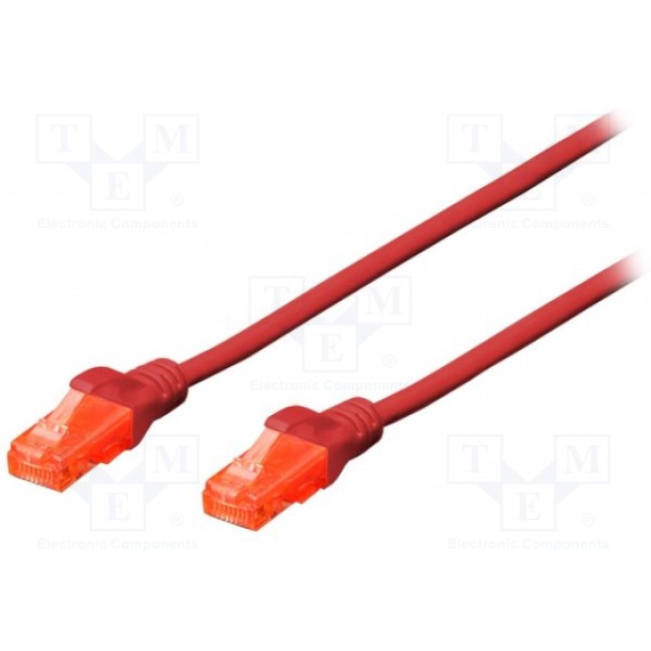 Patch cord U/UTP 6 многопров Cu DIGITUS DK-1617-100R (DK-1617-100-R)