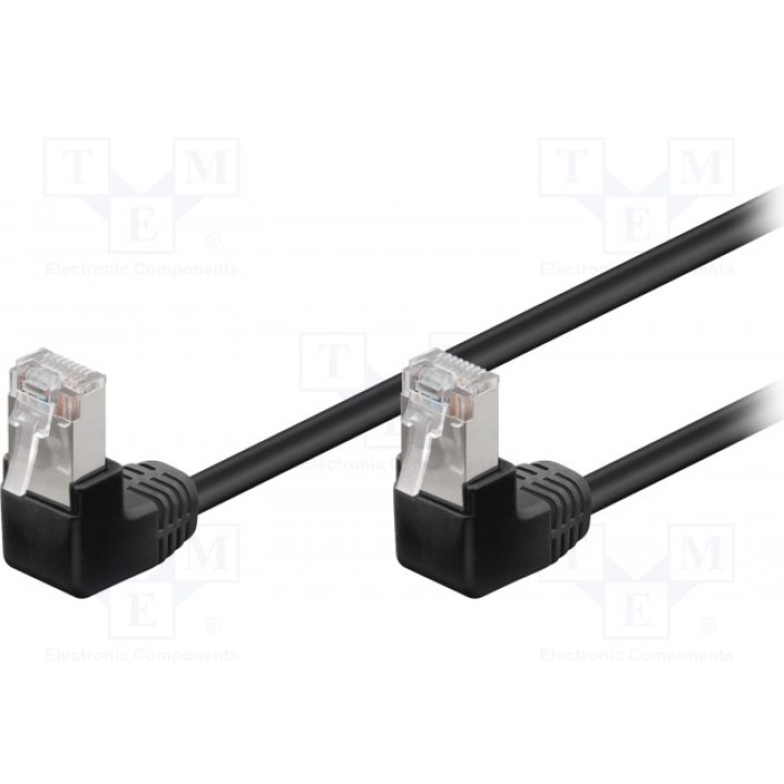 Patch cord F/UTP 5e многопров CCA Goobay 96080 (F-UTP5-2X90-030BK)