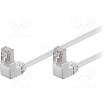 Patch cord F/UTP 5e многопров CCA Goobay F-UTP5-2X90-050WH