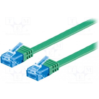 Patch cord U/UTP 6a многопров Cu Goobay F.U-UTP6A-CU-005GR