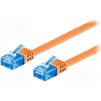 Patch cord U/UTP 6a многопров Cu Goobay F.U-UTP6A-CU-005OR