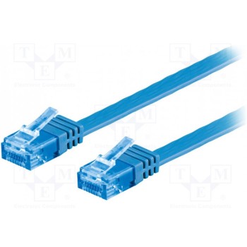 Patch cord U/UTP 6a многопров Cu Goobay F.U-UTP6A-CU-010BL