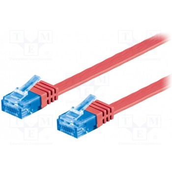 Patch cord U/UTP 6a многопров Cu Goobay F.U-UTP6A-CU-010RD