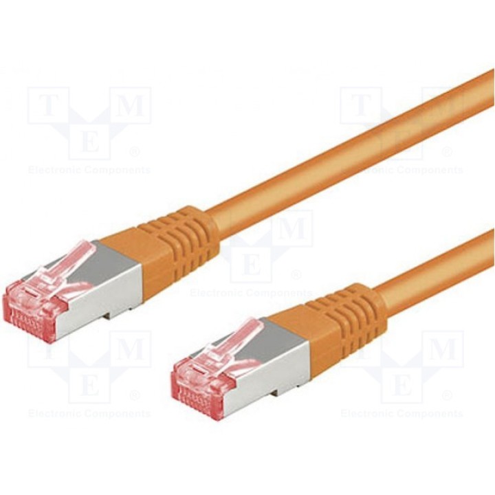 Patch cord S/FTP 6 многопров Cu Goobay 93340 (S-FTP6-CU-002OR)