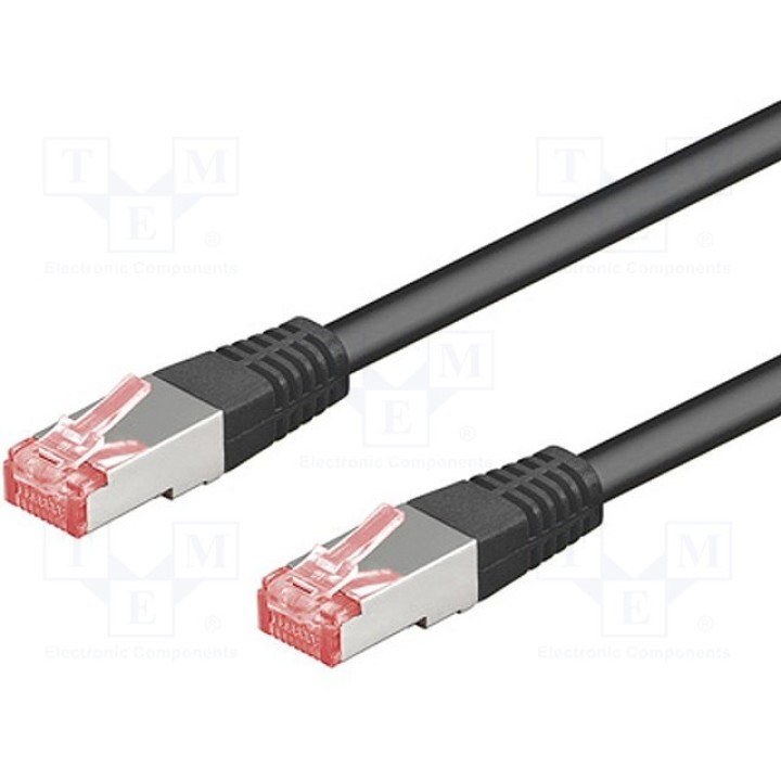 Patch cord S/FTP 6 многопров Cu Goobay 68696 (S-FTP6-CU-020BK)