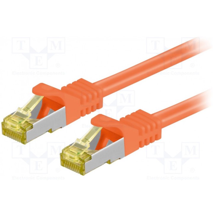 Patch cord S/FTP 6a многопров Cu Goobay 91597 (S-FTP7-CU-015OR)