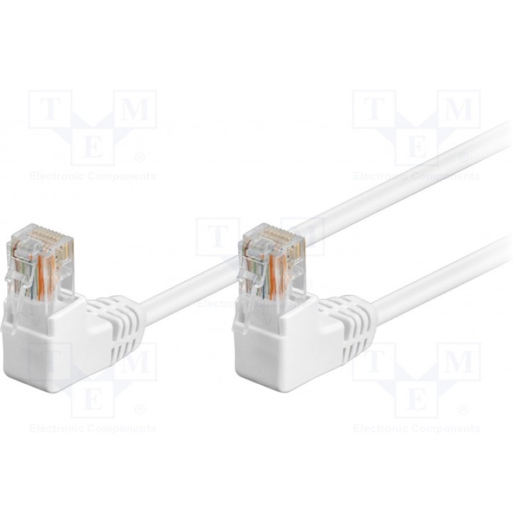 Patch cord U/UTP 5e многопров CCA Goobay 96068 (U-UTP5-2X90-002WH)