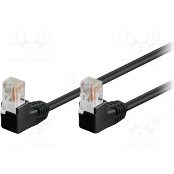 Patch cord U/UTP 5e многопров CCA Goobay U-UTP5-2X90-050BK