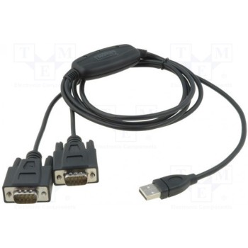 Адаптер USB-RS232 DIGITUS USB2.0-2XRS232