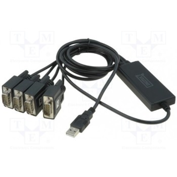 Адаптер USB-RS232 DIGITUS USB2.0-4XRS232