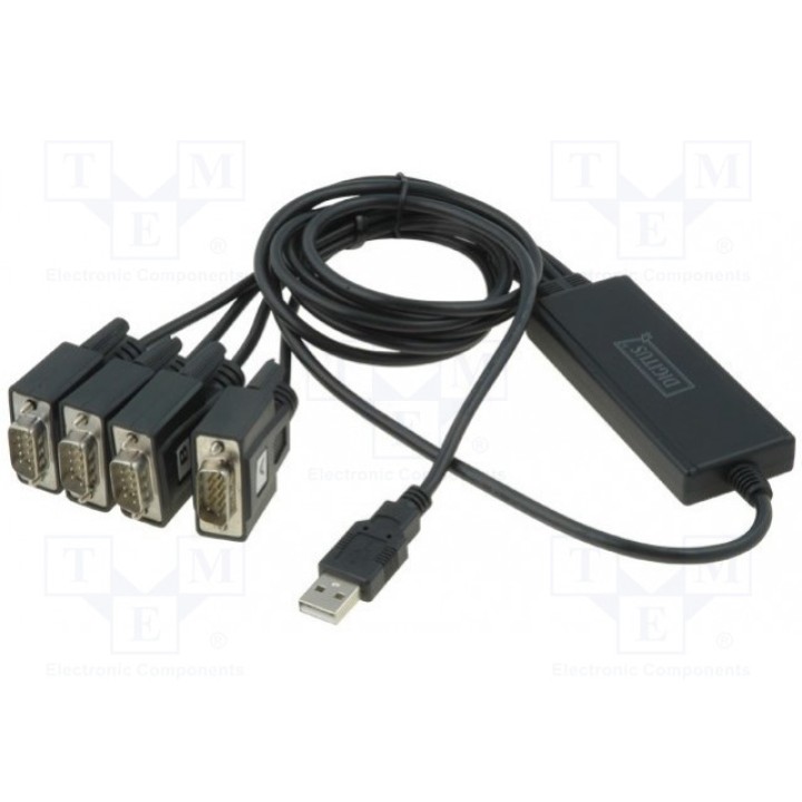 Адаптер USB-RS232 DIGITUS DA-70159 (USB2.0-4XRS232)