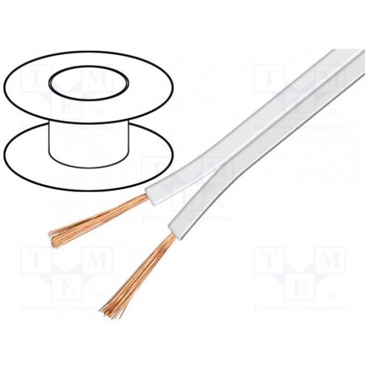 Провод для громкоговорителей Goobay 27523 (SC-CCA2X1.50-WH100)