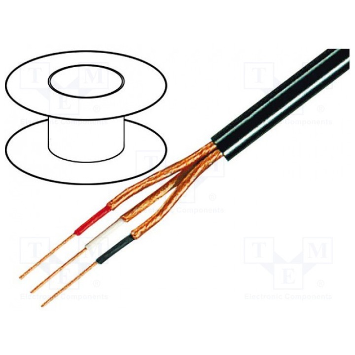 Провод микрофонный 4x014мм2 черный TASKER C116 (TAS-C116)