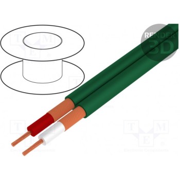 Провод микрофонный 2x025мм2 зеленый TASKER TAS-C121-GR