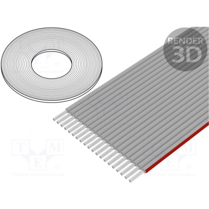 Провод плоский 127мм CONNFLY DS1057-20A282R-30.5 (DS1057-20A282R)