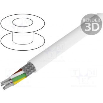 Провод MIL-W-16878/4 (Type E) 6x22AWG ALPHA WIRE 2824-6-WH005